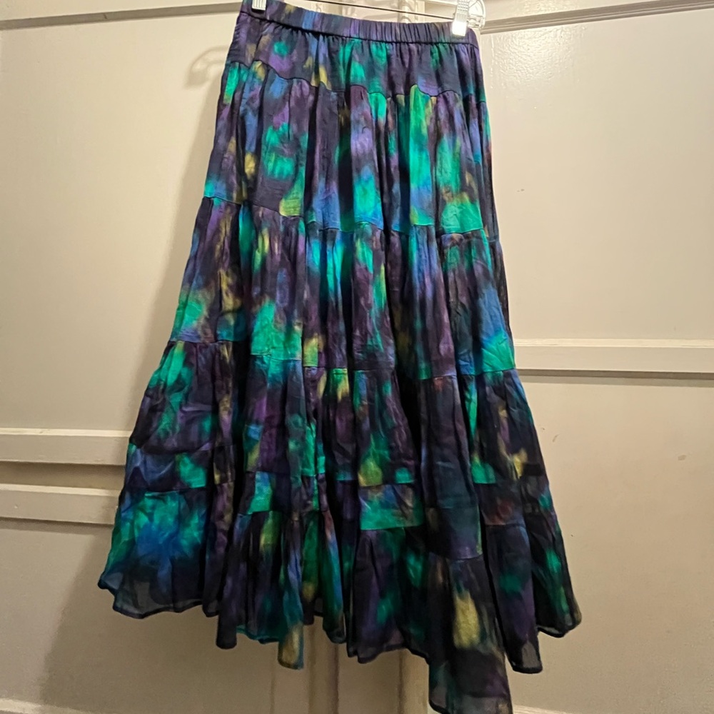 Isabel MARANT ETOILE Elfa Printed Midi Skirt size 36 blue/green print sz small - Picture 10 of 16